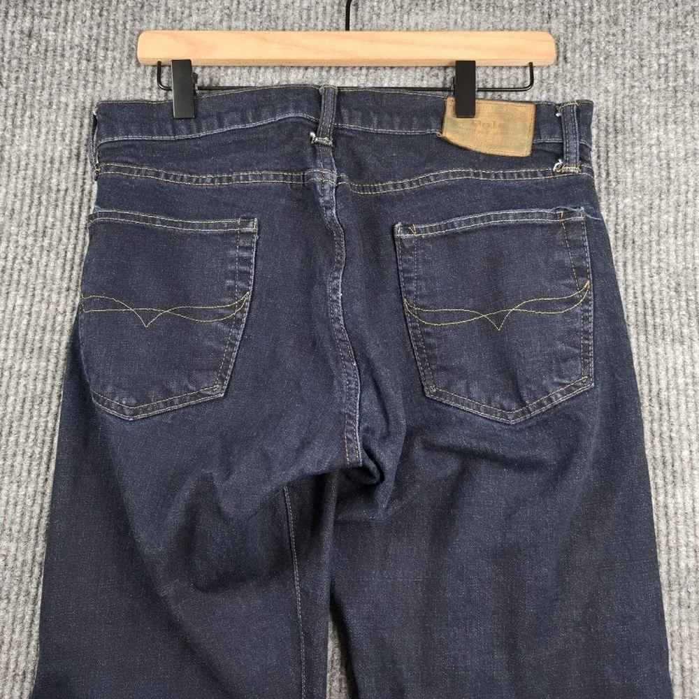 Polo Ralph Lauren Varick Slim Straight Jeans Mens 32x30 Dark Wash Stretch Casual
